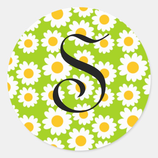 Daisies Classic Round Sticker (Front)