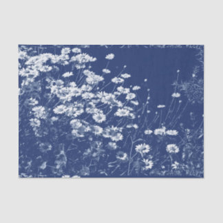 Daisies - Cyanotype Effect Tissue Paper