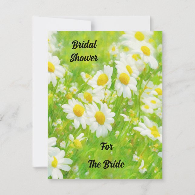Daisies Daisy Art Garden Wedding Bridal Party Invitation (Front)