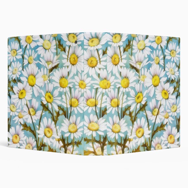 Daisies Daisy Flower Art Floral Notebook Binder (Background)