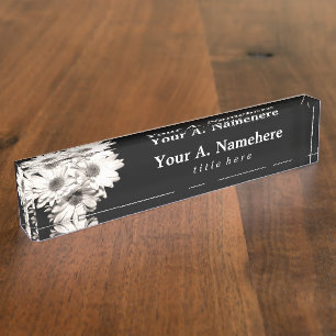 Daisies Desk Nameplate