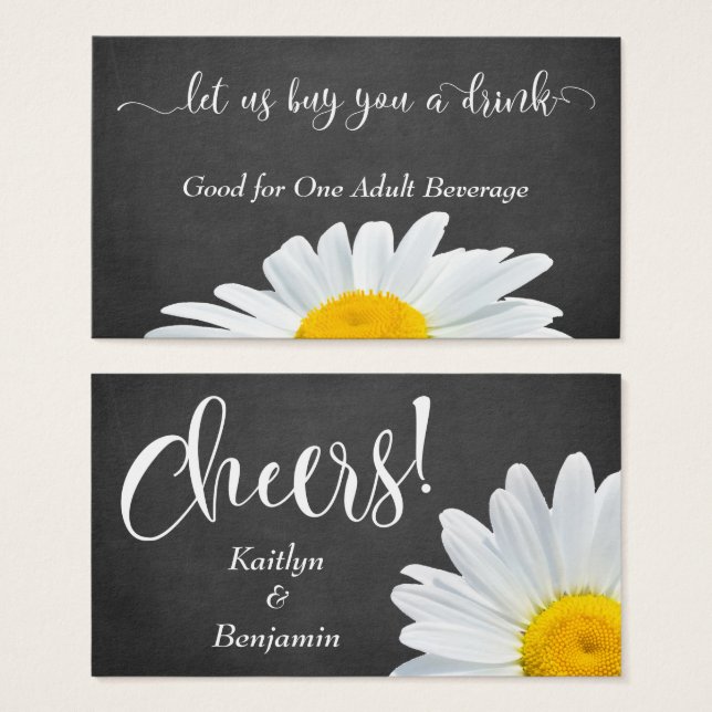 Daisies, Écriture Blanche & Tableau Noir | Billets (Devant & derrière)