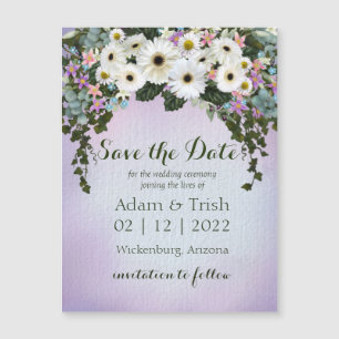 Daisies Enregistrer la date Carte magnétique