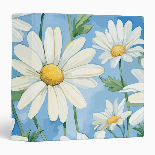 Daisies Floral  Binder (Front/Spine)