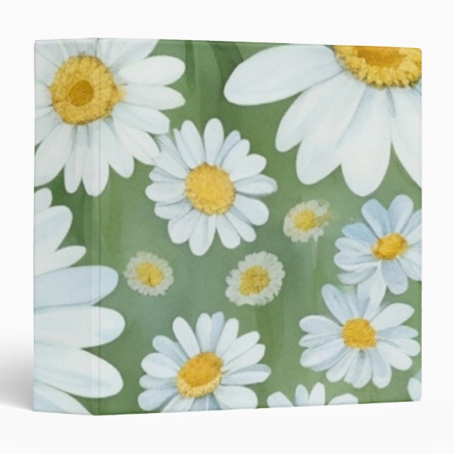Daisies Floral  Binder (Front/Spine)
