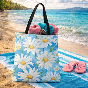 Daisies Floral Tote Bag