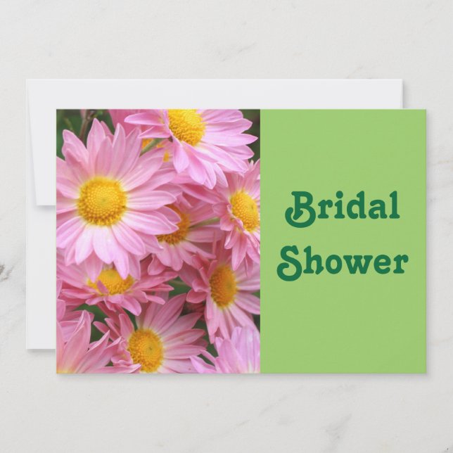 Daisies Flower Bridal Wedding Shower  Invitation (Front)