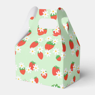 Daisies Flower Floral strawberry Pattern Xmas  Favor Box