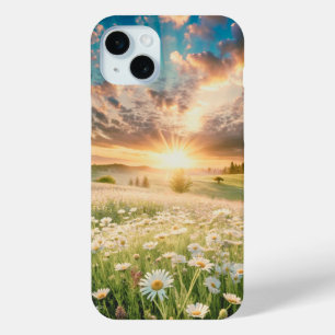 Daisies Flowers Meadow Sunrise iPhone 15 Mini Case