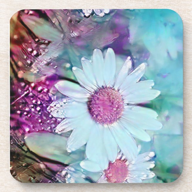 Daisies in a brook beautiful lighting coaster (Front)
