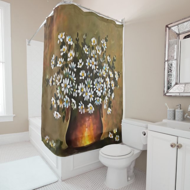 Daisies In A Copper Coloured Vase (In Situ)