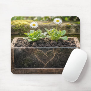 Daisies In a Flower Box Mouse Pad