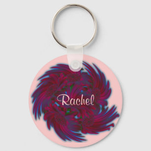 Daisies in a Whirlwind Keychain