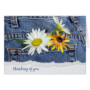 Daisies in Blue Jean Pocket