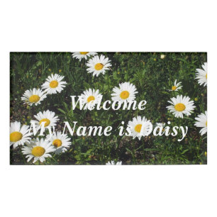 Daisies in  Field Name Tag