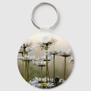 Daisies In The Fog Keychain