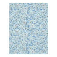 Daisies in white and blue on sea glass