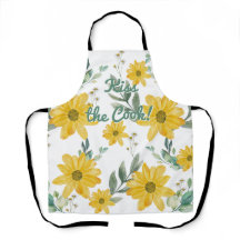 Daisies "Kiss the Cook", CUSTOMIZABLE TEXT!