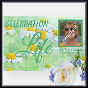Daisies Meadow Celebration Of Life, Memorial Photo Guest Book