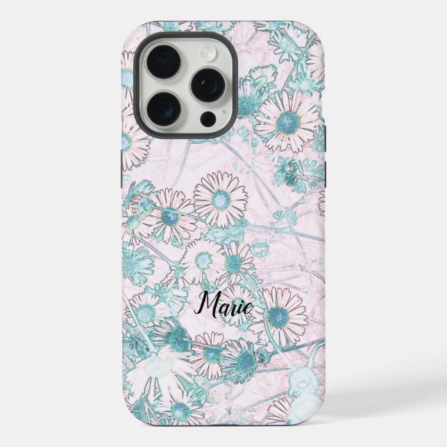 Daisies meadow pattern iPhone case (Back)