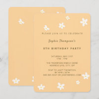Daisies Mellow Yellow Floral Girl Birthday Party
