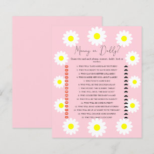 Daisies - mommy or daddy baby shower game