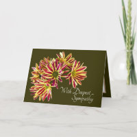 Daisies Olive Green Background Sympathy