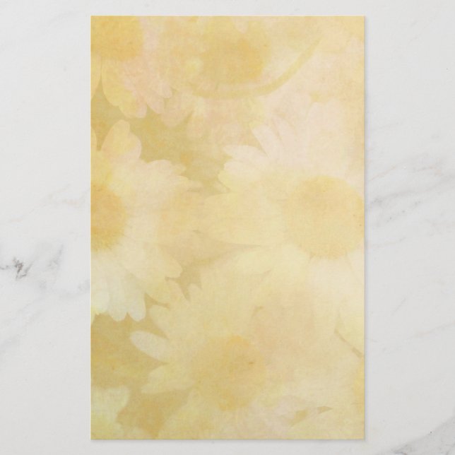 Daisies on a Faded Yellow Background (Front)