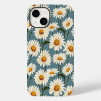 Daisies on Blue 