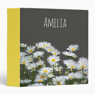 Daisies on Grey Binder