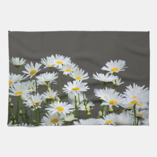 Daisies on Grey Kitchen Towel