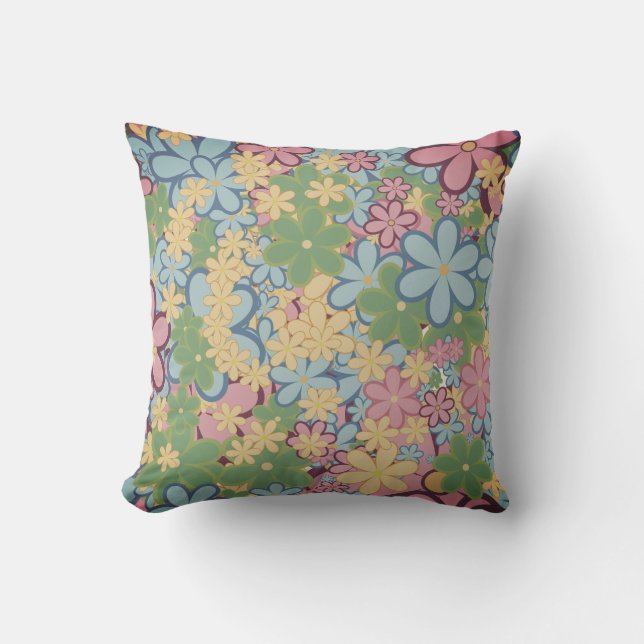 Daisies Outdoor Pillow (Front)