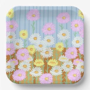 Daisies Paper Plate