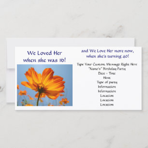 Daisies Photocard Invitations Customize text