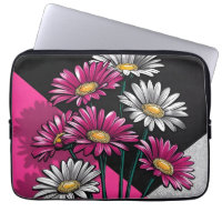 Daisies Pink and White Electronics Bag