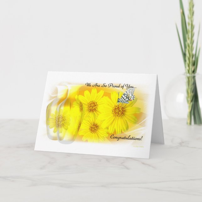 Daisies Reflected - We Are So Proud Of You Card (Front)
