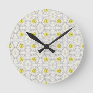 Daisies Round Clock