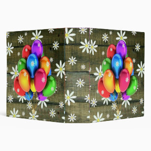Daisies Rustic Barn Board Party Balloons Binder