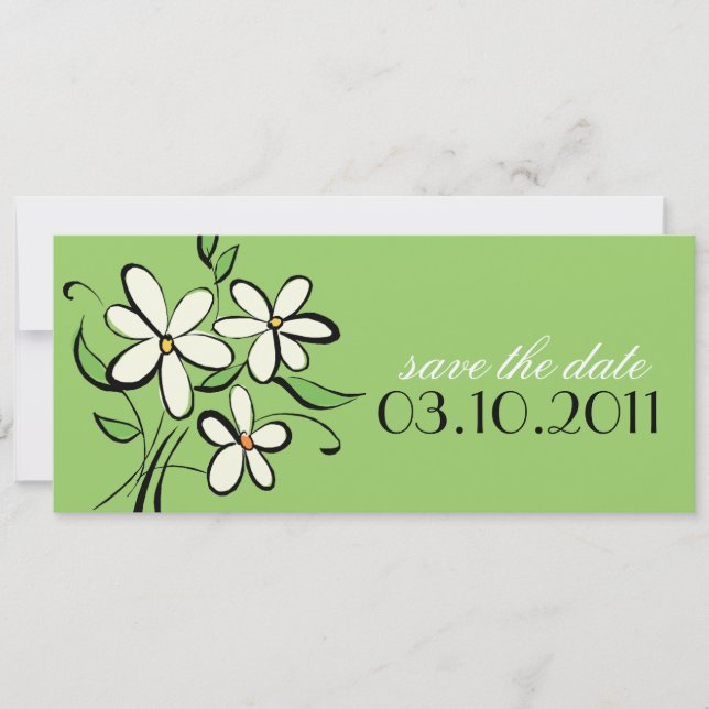 Daisies Save the Date Announcement (Front)
