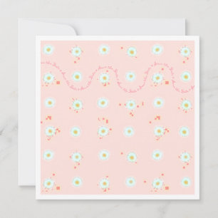 Daisies Save the Date Template With Border