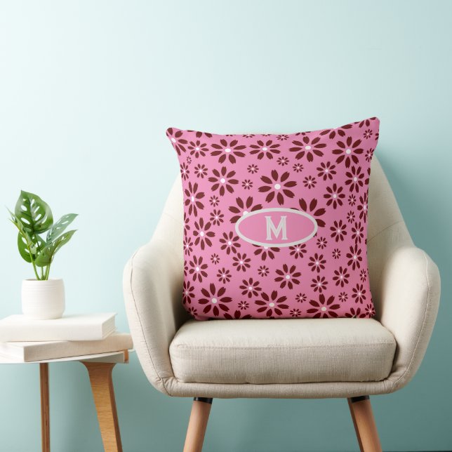 Daisies Simple Stylish Modern  Throw Pillow (Chair)