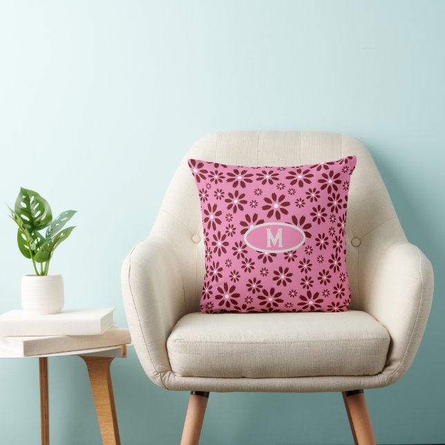 Daisies Simple Stylish Modern  Throw Pillow (Chair)