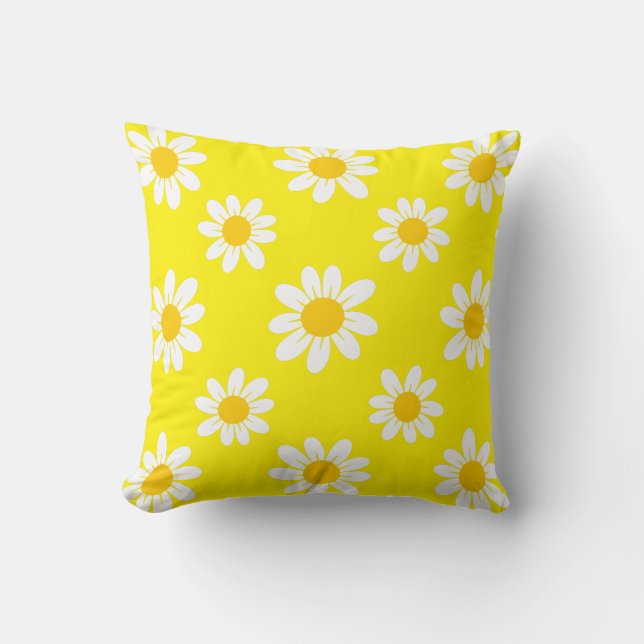 Daisies Throw Pillow (Front)