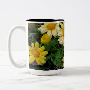Daisies Two-Tone coffee mug