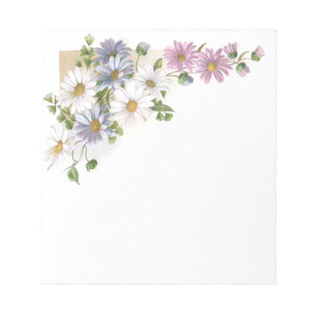 Daisies Victorian Trade Card Notepad (Front)
