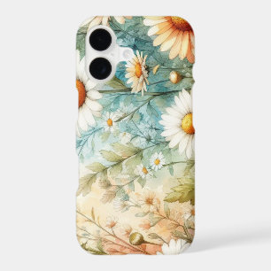 daisies watercolor style white for her Phone