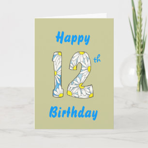 Daisy 12th Birthday Card