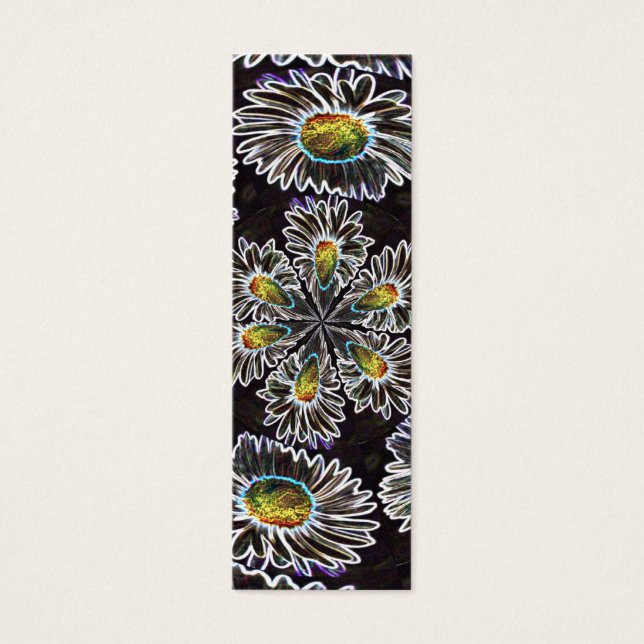 Daisy 1 Glow Kaleidoscope, Bookmark (Front)