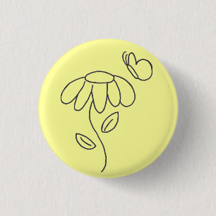Daisy 1 Inch Round Button