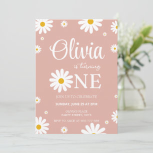 Daisy 1er anniversaire Invitation modifiable